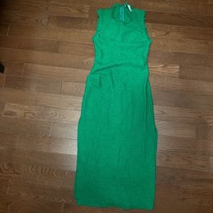 Green tweed dress